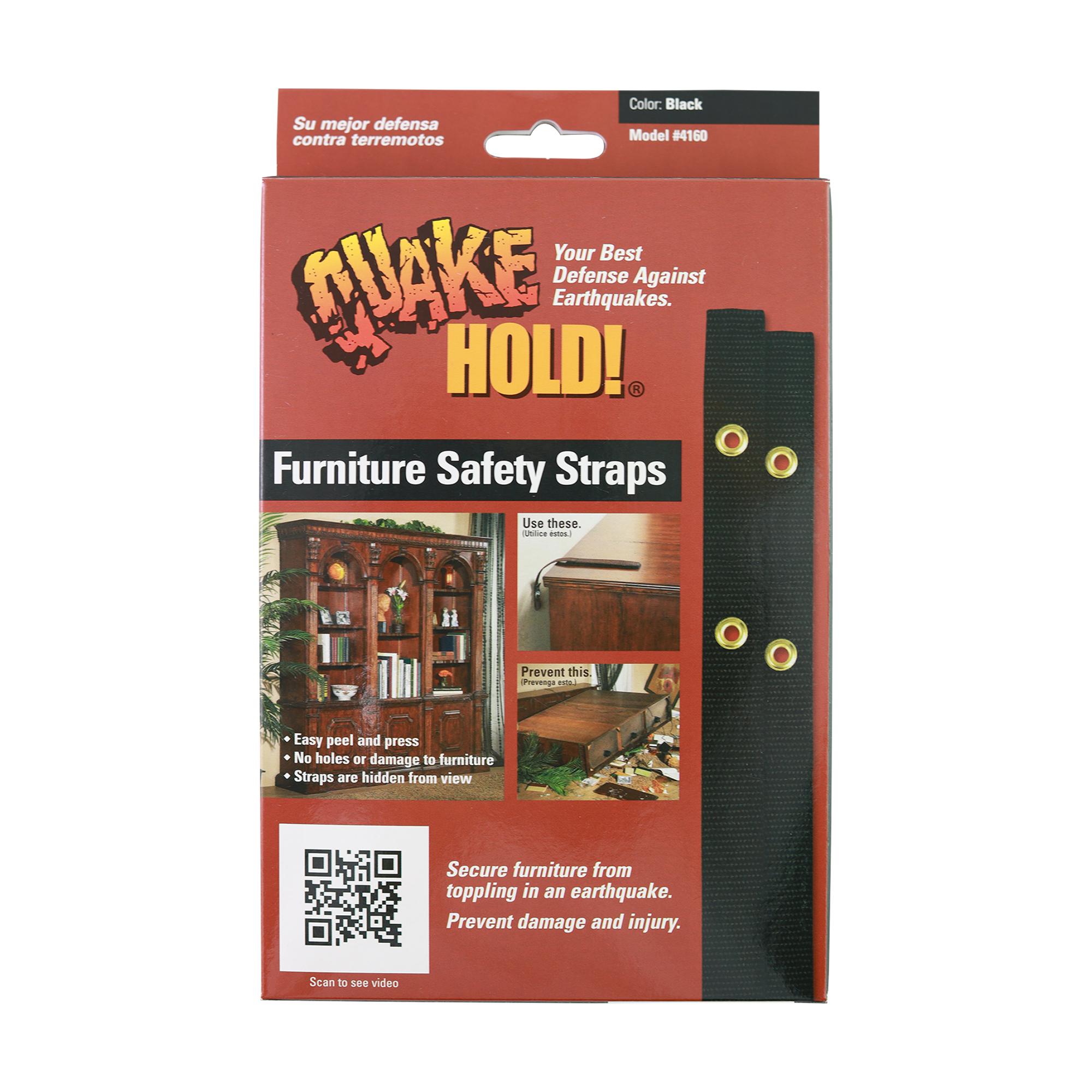 Quake Hold! Furniture Safety Straps - Model #4164 White